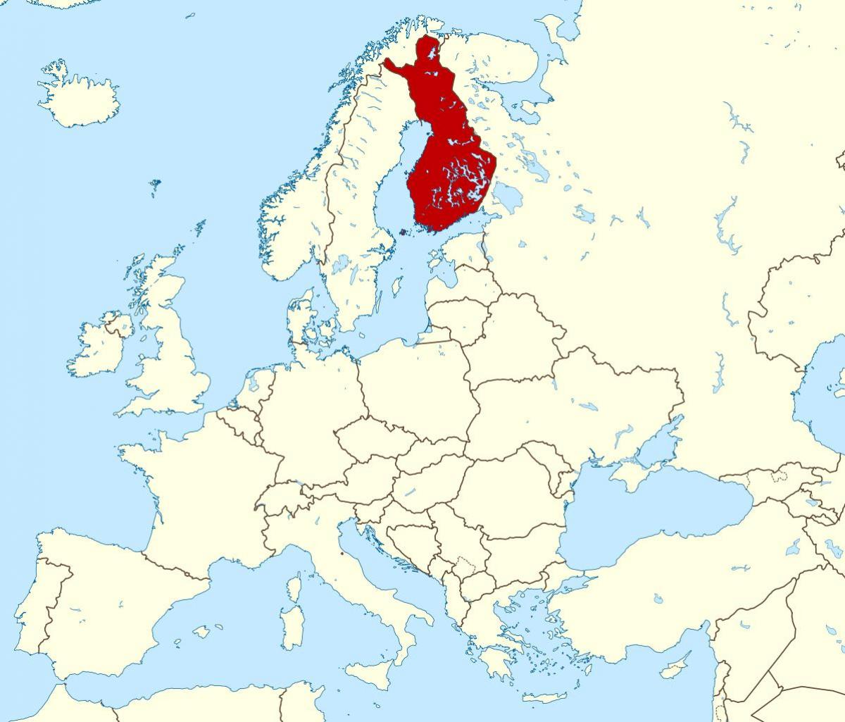 世界上的地图显示，芬兰