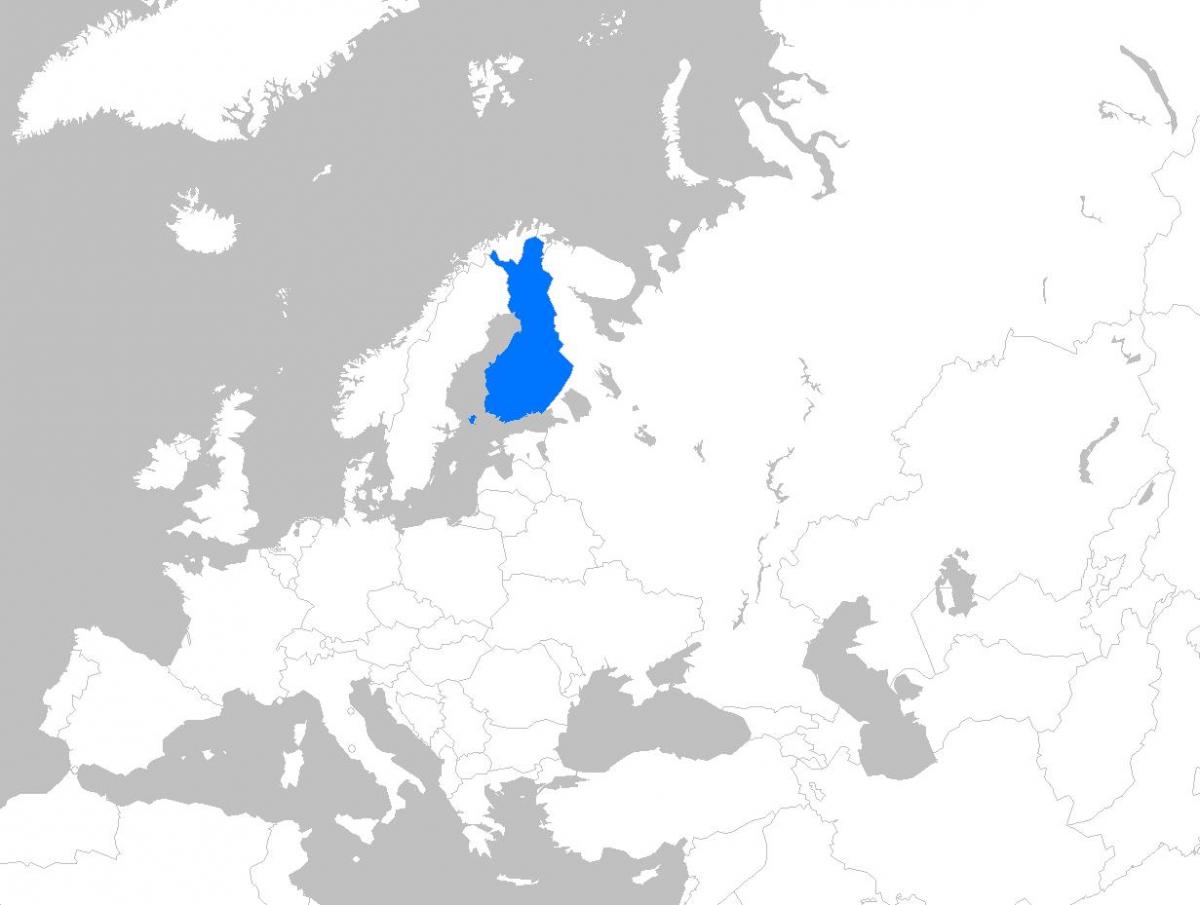 芬兰在欧洲地图